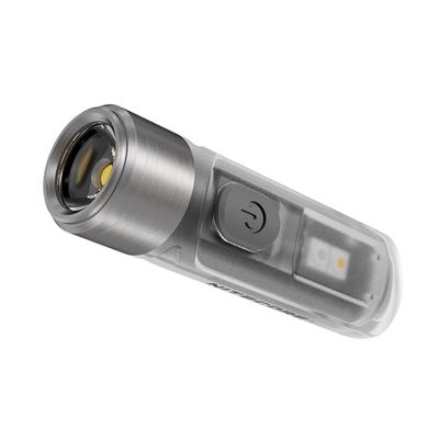 Ліхтар наключний Nitecore TIKI (Osram P8 LED + UV, 300 люмен, 7 режимів, USB-С), прозорий