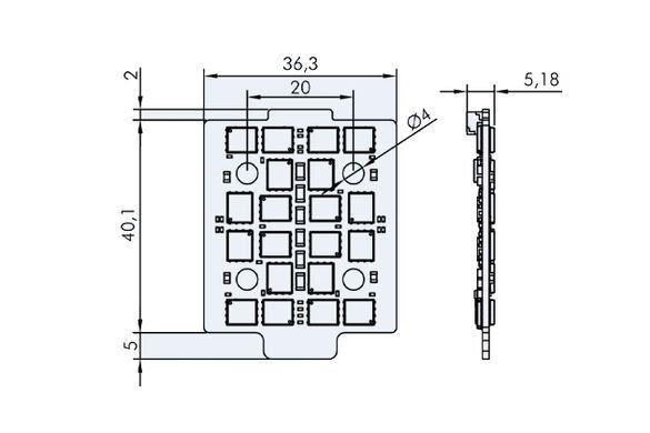 Регулятор T-Motor F60A MINI 4-в-1 8S 4x60A