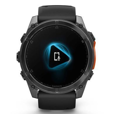 Смарт-годинник Garmin fenix 8 51mm, AMOLED, Glass/SS, SlateGray Steel/Black,BlkBnd, GPS (010-02905-0