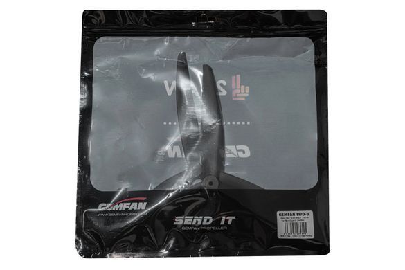 Пропелери GemFan 1170-3 армований нейлон 2CCW+2CW (чорний)