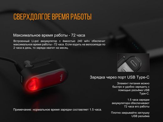 Велофара задняя Fenix BC05R