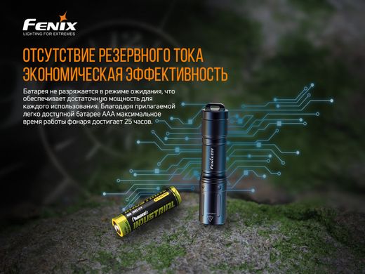 Фонарь ручной Fenix E01 V2.0 голубой