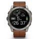 Смарт-годинник Garmin fenix 8 51mm,AMOLED,Sapphire, Bare Ti, Blk/Chsnt Lthr (010-02905-40)