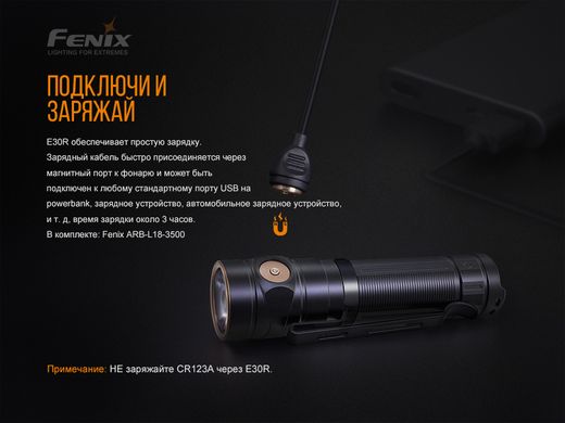 Ліхтар ручний Fenix E30R Cree XP-L HI LED