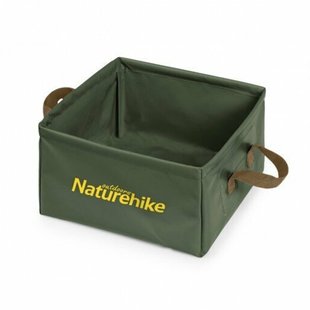 Складаний контейнер для води з ПВХ Naturehike Square bucket 13л army green NH19SJ007