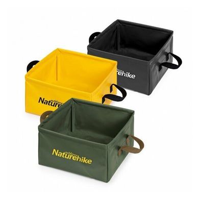 Складаний контейнер для води з ПВХ Naturehike Square bucket 13л army green NH19SJ007