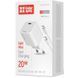 Зарядний пристрій ColorWay C101D GaN Mini 20W PD PPS USB-C + cable USB-C to Lightning white (CW-CHS0
