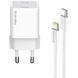 Зарядний пристрій ColorWay C101D GaN Mini 20W PD PPS USB-C + cable USB-C to Lightning white (CW-CHS0
