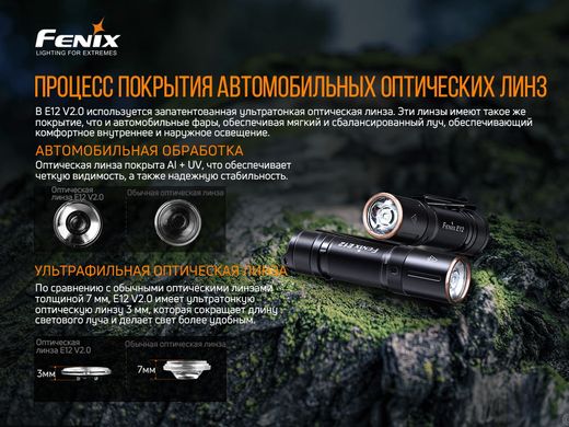 Фонарь ручной Fenix E12 V2.0