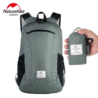 Рюкзак компактний надлегкий Naturehike Ultralight NH17A012-B, 18 л, сірий