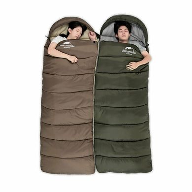 Спальник с капюшоном Naturehike U350 NH20MSD07, Hollow cotton, зеленый