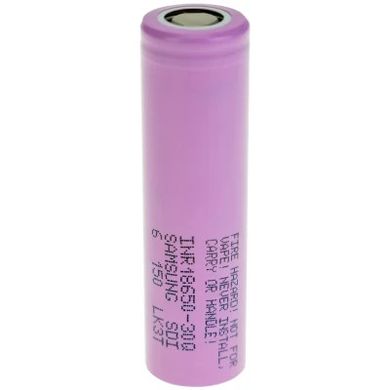 Аккумулятор 18650 Li-Ion 3000mAh 3.7V 30A JHY (INR18650-3000)