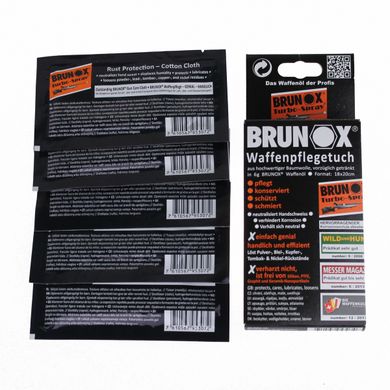 Brunox Gun Care салфетки для ухода за оружием 5шт в коробке