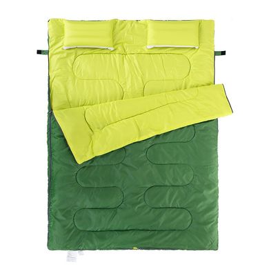 Спальник двухместный с подушками Naturehike DOUBLE SD15M030-J, (12°C), зеленый