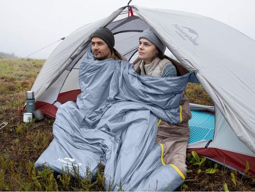 Спальник надлегкий Naturehike Summer LW180 NH21MSD09 лівий, (15°C), p-p XL, зелений