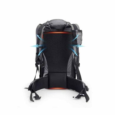 Рюкзак туристический Naturehike Rock NH20BB113, 40+5 л, черный