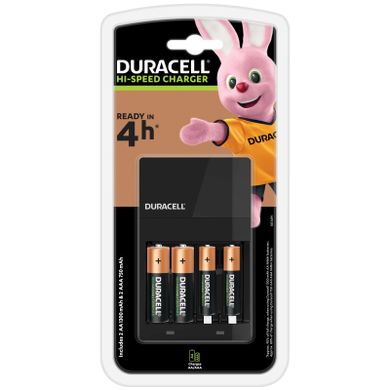 Зарядное устройство для аккумулятора Duracell CEF14, 4 часа, 1 шт. (Includes 2 AA1300mAh и 2 AAA750mAh) (5007497 / 5004990)