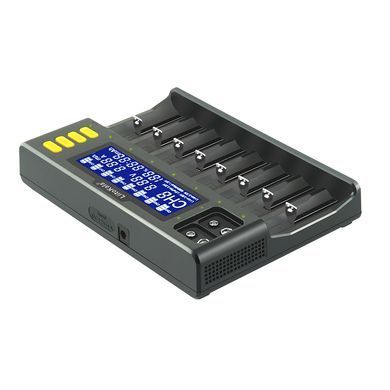 Зарядное устройство для аккумуляторов LiitoKala 8 Slots, LCD дисплей, Li-ion/Ni-MH/Ni-Cd/AA/AAA/AAAA/