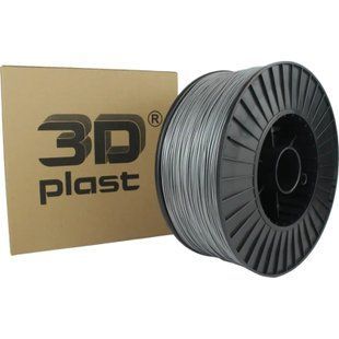 Пластик для 3D-принтера 3Dplast PETG 1.75мм, 3кг, серый металлический (3DPTG1753GRMT)