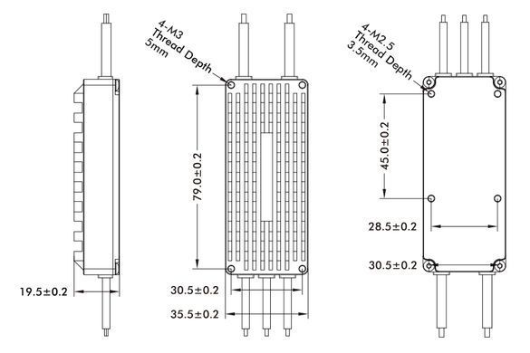Бесколлекторный регулятор хода T-Motor FLAME 80A 6-12S V2.0 для авиамоделей.