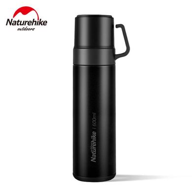 Термос Naturehike NH17S020-B, 304 сталь, 0.6 л, черный