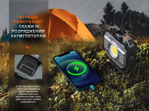 Фонарь многофункциональный CL28R с функцией Powerbank (10 000 mAh)