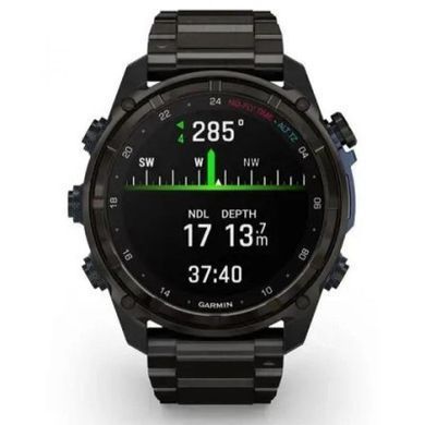 Смарт-годинник Garmin Descent Mk3i, 51mm, Crbn Gry DLC Ti/Ti, Dive Computer, GPS дайвінг комп'ютер (