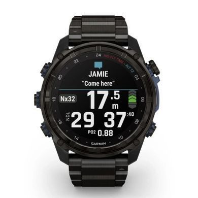 Смарт-годинник Garmin Descent Mk3i, 51mm, Crbn Gry DLC Ti/Ti, Dive Computer, GPS дайвінг комп'ютер (