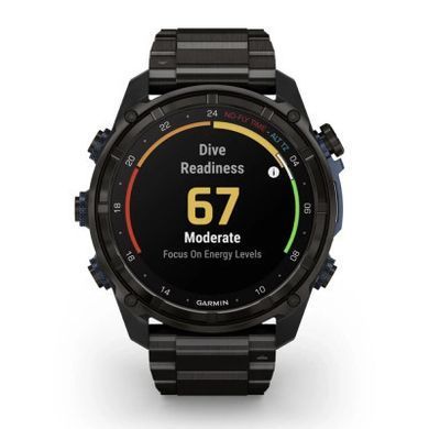 Смарт-годинник Garmin Descent Mk3i, 51mm, Crbn Gry DLC Ti/Ti, Dive Computer, GPS дайвінг комп'ютер (