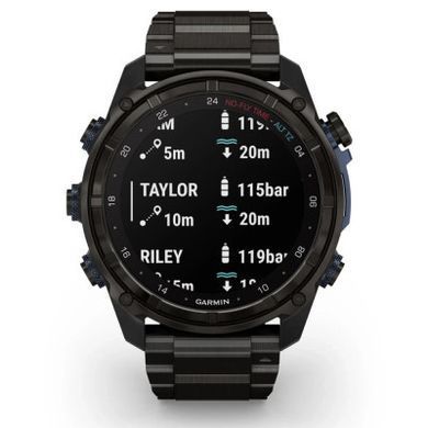 Смарт-годинник Garmin Descent Mk3i, 51mm, Crbn Gry DLC Ti/Ti, Dive Computer, GPS дайвінг комп'ютер (