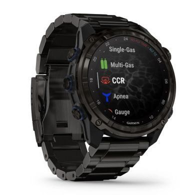 Смарт-годинник Garmin Descent Mk3i, 51mm, Crbn Gry DLC Ti/Ti, Dive Computer, GPS дайвінг комп'ютер (