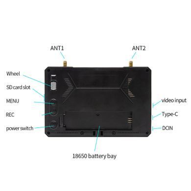Монітор FPV Skyzone M5 DVR 5.8GHz 56CH L,X Band (M5F)