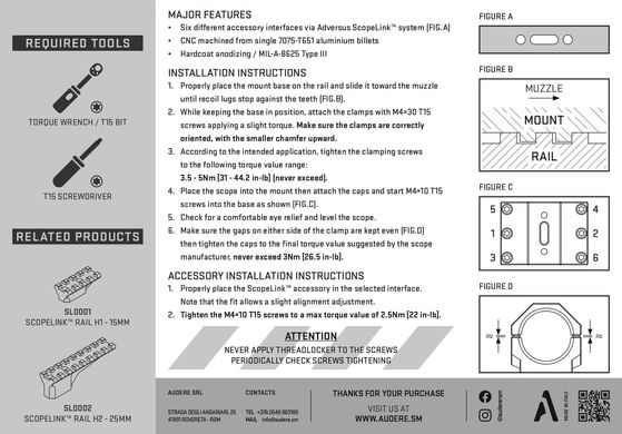 Моноблок AUDERE Adversus Gen 2 Diam 30 Medium H34