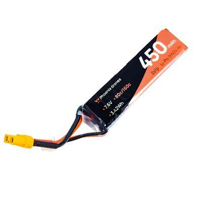 Акумулятор FX 450mAh 2S 80C Li-HV GNB &ndash; батарея від українського бренду для 2S дронів | Phoenix Drones edition