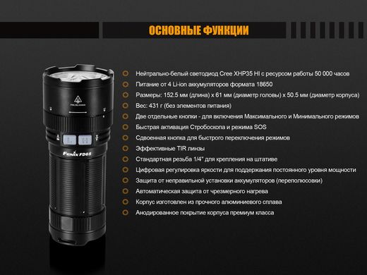 Фонарь ручной Fenix FD65