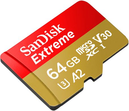 Карта памяти SanDisk Extreme microSD Card 64GB