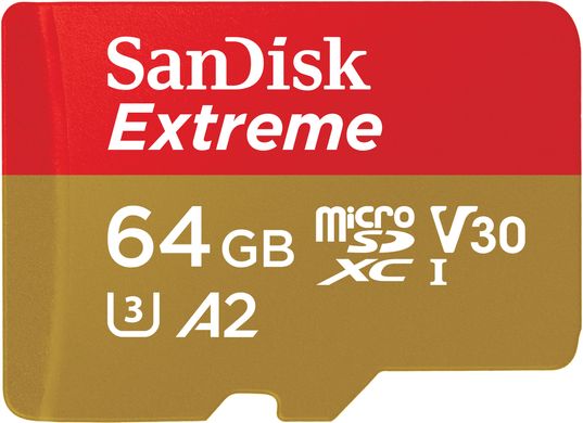 Карта памяти SanDisk Extreme microSD Card 64GB