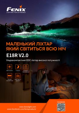 Фонарь ручной Fenix E18R V2.0