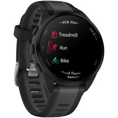 Смарт-годинник Garmin Forerunner 165, GPS, Black/Slate Grey, GPS (010-02863-20)
