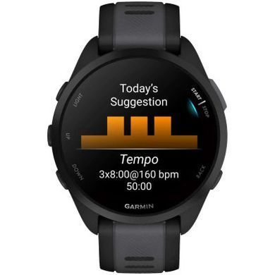 Смарт-годинник Garmin Forerunner 165, GPS, Black/Slate Grey, GPS (010-02863-20)