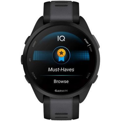 Смарт-годинник Garmin Forerunner 165, GPS, Black/Slate Grey, GPS (010-02863-20)