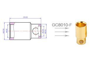 Конектори силові AMASS PLUG 8.0MM Female 3шт