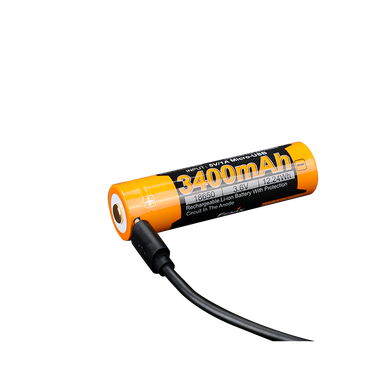 ARB-L18-3400U Акумулятор 18650 Fenix (3400 mAh) micro usb зарядка