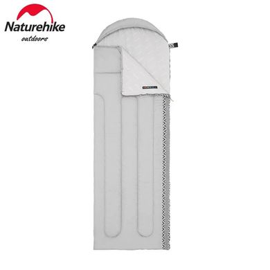 Спальник с капюшоном Naturehike L250 NH21MSD07, (9°C), правый, серый