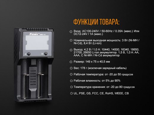 Зарядное устройство Fenix ARE-A2