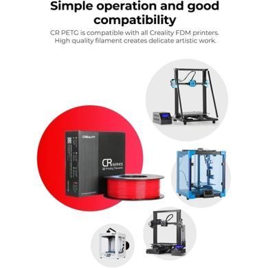 Пластик для 3D-принтера Creality PETG 1.75мм, серый, 2x1кг (3301030083)