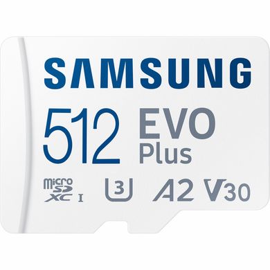 Карта памяти Samsung 512GB microSDXC 10 UHS-I U3 V2 Evo Plus (MB-MC512KA/RU) (SMG-EVO-PluS-512 GB)