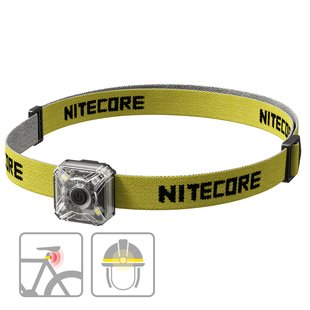 2в1 - Ліхтар налобний + велосипедний маяк Nitecore NU05 KIT V2 (2xWhite LED + 2xRed LED, 40 люмен, 5 режимів, USB-C)