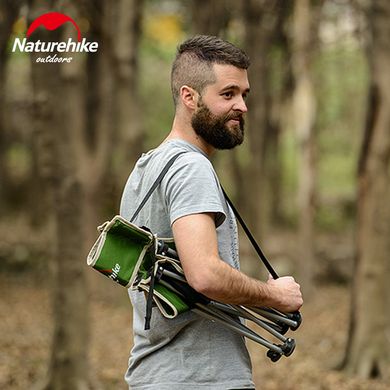 Стілець складний Naturehike NH16J001-J, 600D Oxford / сталь, чорний