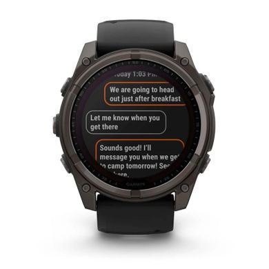 Смарт-годинник Garmin fenix 8 51mm,Saph Solar,CrbnGry Ti/Blk,Blk/PblGryBnd (010-02907-11)